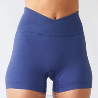 Shorts de sport sans couture pour femme, taille haute, effet sculptant, avec logo personnalisé, contour en V, compression, yoga, fitness, rehaussement des fesses, extensible dans quatre directions