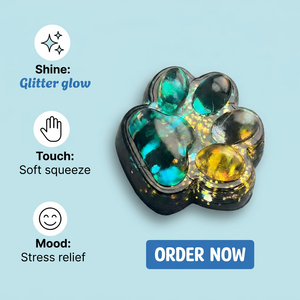 Halloween Dark Starry Sky <b>Cat</b> Paw <b>Squishy</b> TPR Sludge Texture Sensory Fidget Toy Prank Stress Relief Squeeze Toy for Girls Boys - Product Image 5