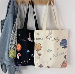 Canvas Sewing Bag Letter Cotton cotton canvas reusable custom printing wholesale organic cotton shopping bag Multi color