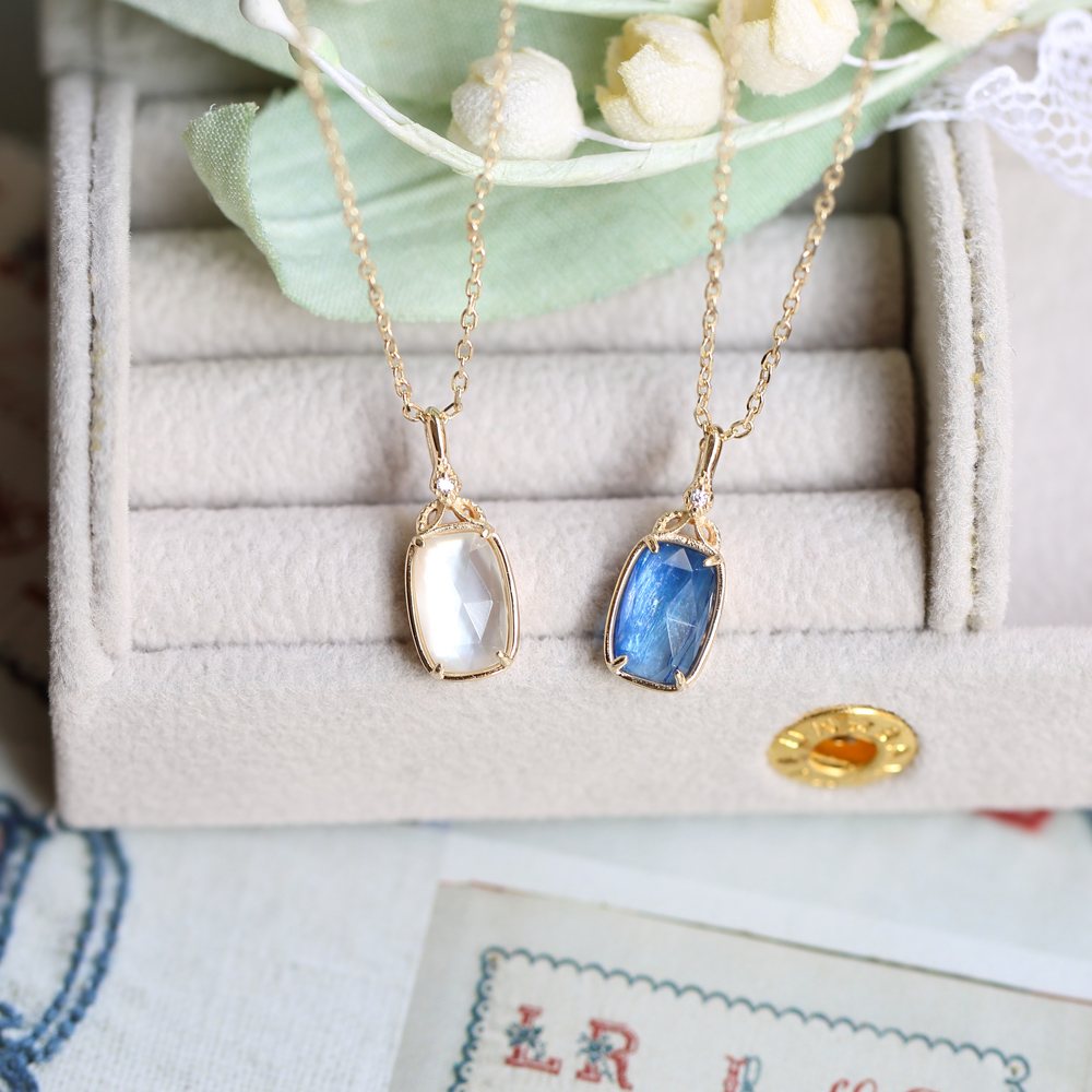 kyanite silver necklace