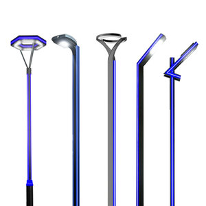 Lampadaires de jardin décoratifs en aluminium de style nordique moderne vintage pour extérieur, 2,5 m, 4 m, 5 m - Product Image 2