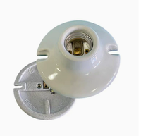 Douille en porcelaine E27, Base de lampe en porcelaine haute température en gros, Prix usine E27