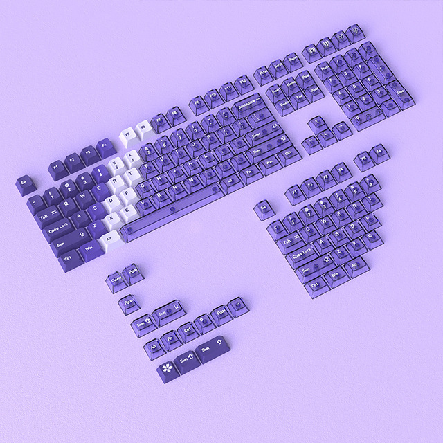 Full Set 150 Keys PBT Sublimation PC Double Color Cherry Height Cross-Border Keycap Mechanical Gaming Wholesale Stock