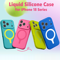 Coque de protection antichoc en silicone liquide magnétique pour iPhone 18 Pro Max 17 Pro Max, sensation peau, couleurs vives, anti-traces de doigts