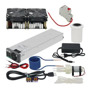 2500W Main Unit + Coil + Fan Power Supply + Crucible + Water Pump + DC48V Power Supply ZVS Induction Heater