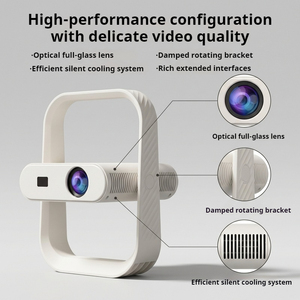New Design HY370 Smart Projector Ultra HD 300 Ansi Lumens 720P Wifi6 4/5G Playstore Apps Download <b>Mini</b> Portable Home Projector - Product Image 3