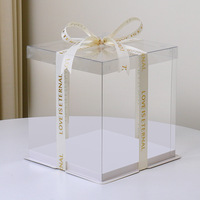 Boîtes à gâteaux avec fenêtre de 4/6/8/10/12/14 pouces en promotion – Outils de pâtisserie, boîte cadeau pour mariage, fête, anniversaire, fleurs