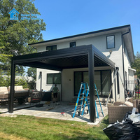 Pergola extérieure en aluminium Sweet Home, cadre thermolaqué, taille personnalisée, durable, facile à assembler, décorations pour jardin, balcon, cour.