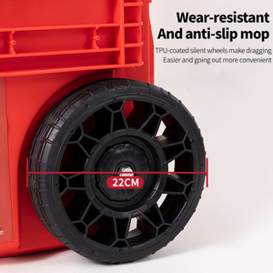 6-layer <b>Stackable</b> Multi-functional Electric <b>Tool</b> <b>Box</b> with Wheels Telescopic Handle Transport Trolley Board - Product Image 3