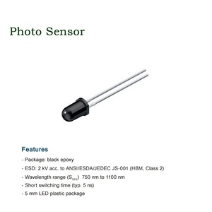 Sensor Fotoeléctrico Infrarrojo Ambiental <span class=keywords><strong>IR</strong></span> Ams-OSRAM SFH 213 <span class=keywords><strong>FA</strong></span>, Fotodiodo PIN de Silicio, 5 mm, Epoxi Negro, 750-1100 nm, Respuesta de 5 ns - Product Image 5