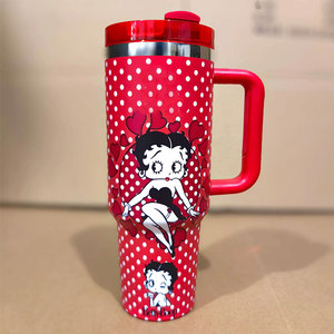 Nuevo Vaso Térmico <span class=keywords><strong>Betty</strong></span> con Diseño Personalizado, Lindo, con Pajita, Doble Pared, de Acero Inoxidable, Aislado, Botella de Agua Deportiva, Taza de Café de Viaje - Product Image 5