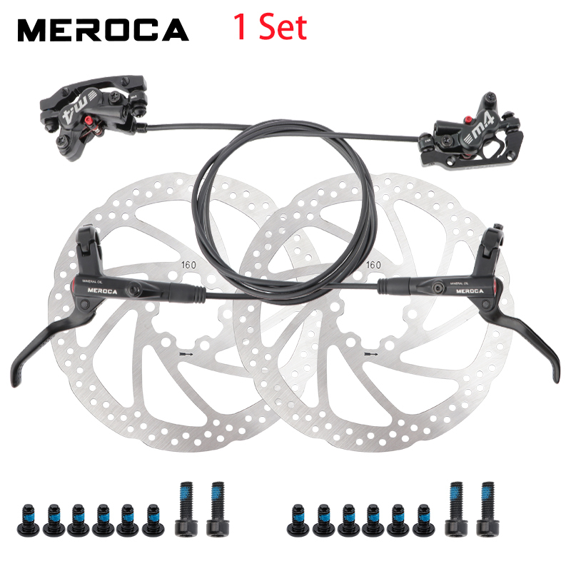 Black 1 set (Right front+left rear) with 2*160mm disc