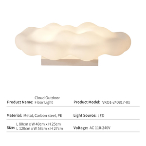 Lámpara de Jardín Decorativa de Metal Ligero, Acero al Carbono y PE, Estilo Nórdico Creativo, para Exteriores, Parques, Jardines y Césped, Resistente al Agua - Product Image 2