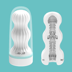 男性用大人のおもちゃ男性用マスターベーションカップソフトシリコーンポケット膣リアルプッシーメンズセックス製品刺激装置吸引再利用可能 - Product Image 4