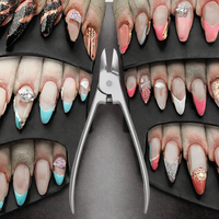 Foret à ongles non électrique Type ciseaux fraise manucure pédicure équipement accessoire avec tampon lame en acier inoxydable