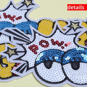Parche bordado personalizable OMG, tela brillante, Letra de corazón para ropa, bolsos, decoración, Apliques de encaje y logotipos - Product Image 3