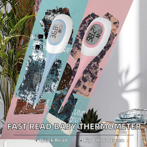 ميزان حرارة كهربائي سريع القراءة بثلاثة مصادر ومجس مرن طويل - Product Image 2