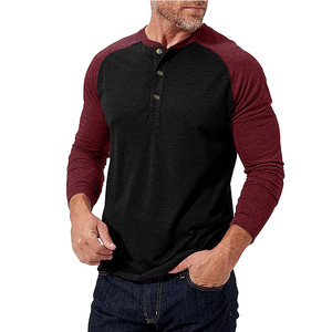 Camisetas Casuales de Manga Larga para Hombre, Cuello Redondo, Diseñ<span class=keywords><strong>o</strong></span> de Parches de Color, Nueva Colección Otoñ<span class=keywords><strong>o</strong></span>, Económicas - Product Image 6