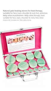 Juego de Piedras de Masaje de Jade Verde para <span class=keywords><strong>Spa</strong></span> en Casa, Alivio de Presión, Masaje Corporal y de Brazos, Redondas, Xiuyan - Product Image 5