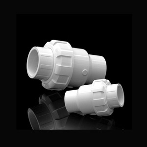 PVC check valve drainage pipe plumbing fittings names underwater plastic down pipe check valve 20_25_32_40_50mm