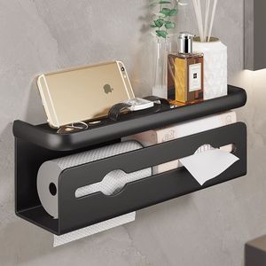 Porte-rouleau de papier toilette mural, boîte de rangement pour mouchoirs, support imperméable pour rouleau de papier, boîte à papier pour salle de bain - Product Image 2