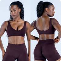 Soutien-gorge sculptant pour adultes en nylon mat, à coutures invisibles, dos en U, haute élasticité, avec bretelles croisées, coupe ajustée, pour le marché international