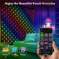 Guirlande lumineuse transfrontalière magique DIY pour décoration d'ambiance, contrôle par points, fil PVC IP44 pour LED intelligentes programmables par application