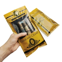 Zigarren-Verpackungsbeutel mit Reißverschluss Mylar-Folie Tiefdruck Wasserdicht Feuchtigkeitsbeständig Einweg-Reise-Aufbewahrung für Zigarren