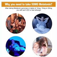 Ausreson OEM Gommes de mélatonine pour le sommeil, Vitamines pour le sommeil, Complément alimentaire végétalien naturel pour adultes, 10mg, Gommes de mélatonine biologique