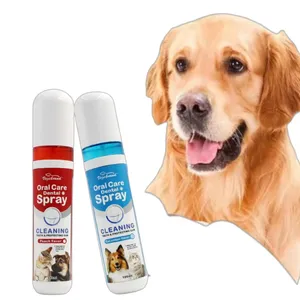 Formule végétale organique de marque privée Fournitures de désodorisation pour animaux de compagnie Haleine fraîche Sprays de soins dentaires pour chiens Sprays de désodorisation pour animaux de compagnie