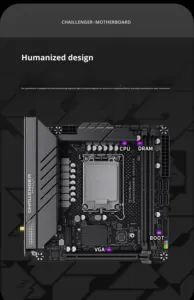 Placa Base Mingxuan B760M Challenger/Gaming Series ATX DDR4 con WIFI Opcional, Compatible con Intel I5, 128GB de RAM Máxima, Doble Canal, Nueva - Product Image 3