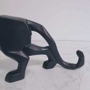 新家庭用品大チーター装飾像彫刻ミニ樹脂動物サファリ幾何学動物像 - Product Image 3