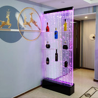 Fuente de Agua de Pared con Panel de Burbujas Acrílico Cortado con Láser, Personalizable, para Interiores/Exteriores, con Luces LED de Colores Cambiantes, Venta al Por Mayor