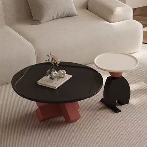 Wan Yusen <b>Coffee</b> <b>Table</b> Set Round Tempered Glass Nesting Living Room Designer Home Furniture - Product Image 3