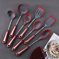 Vente chaude résistant à la chaleur en acier inoxydable ustensiles de cuisine ustensiles de cuisine accessoires silicone ustensiles de cuisine ensemble d'outils