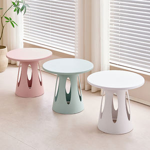 <span class=keywords><strong>Tavolino</strong></span> da Caffè Stile Nordico con Angoli Arrotondati per Piccoli Appartamenti, Balconi, Soggiorno, Esterno, Moderno <span class=keywords><strong>Tavolino</strong></span> Laterale in <span class=keywords><strong>Plastica</strong></span> di Lusso Leggero - Product Image 3