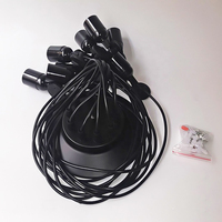 Lampe de plafond industrielle vintage DIY, luminaire suspendu en fer style araignée avec ampoule Edison et câble long