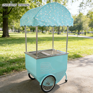 Chariot mobile en acier inoxydable pour glaces, idéal pour parcs, plages, mariages en plein air et services de traiteur - Product Image 4
