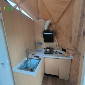 Nieuwe Glamping Houten Frame Vliegende Schotel Koepelhuis Met Keuken En Badkamer - Product Image 3