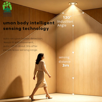 Lampu Sensor LED Berkualitas Tinggi Sensor Tubuh Manusia Cerdas Lampu Downlight Ultra Tipis Tersembunyi Lampu Sensor Inframerah Pintar untuk Tangga