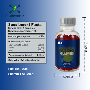 X:Labworks الأكثر مبيعًا لزيادة الطاقة شيلاجيت ماكا غوميز مخصص OEM دعم القدرة على التحمل الطبيعي للذكور - Product Image 6