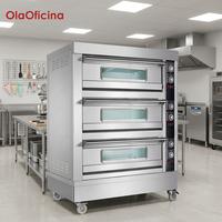 Horno Eléctrico Comercial de 3 Niveles, 6/9 Bandejas, Acero Inoxidable, para Hornear Pan y Pasteles, Modelo YXD-6 YXD-9, para Panadería