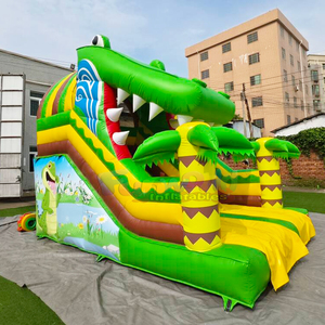 Kids party jumper bounce house bouncy castle toboggan gonflable inflatable commercial crocodile slide - Product Image 2