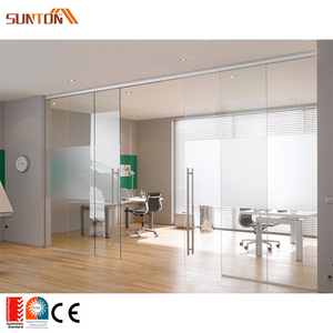 Cloison intérieure moderne personnalisée, en aluminium silencieux, sans cadre en verre trempé, porte <span class=keywords><strong>coulissante</strong></span> empilable, <span class=keywords><strong>prix</strong></span> d'usine - Product Image 6