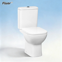 WC en céramique écologique à double chasse, de haute qualité, à décharge directe, deux pièces, fabriqué en Chine