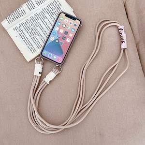 Nueva funda de teléfono de goma suave con cordón cruzado multicolor de moda con correa para <span class=keywords><strong>iPhone</strong></span> 15 15 pro 15 pro Max 14 pro 13 <span class=keywords><strong>12</strong></span> 11 - Product Image 3