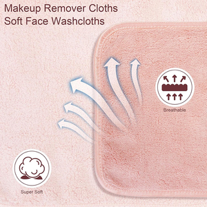 Serviette démaquillante réutilisable en microfibre avec logo personnalisé chiffon doux nettoyant pour le visage pour un usage domestique rouleau d'équerre pour le nettoyage du visage - Product Image 5
