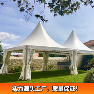 Tente de réception extérieure en alliage d'aluminium avec tissu polyester résistant aux UV, ouverture rapide, type trigone en V, avec piquets de sol, idéale pour l'été - Product Image 4