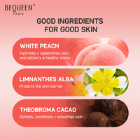 Lotion corporelle BEQUEEN Pêche Mangue, unifie le teint, parfum rose, lotion de luxe, parfum longue durée, hydratant corporel