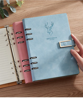 Carnet à anneaux A5 avec bouton-pression, esthétique haut de gamme, pour réunions d'affaires, journal de bord, agenda, pour le bureau, vente en gros avec logo